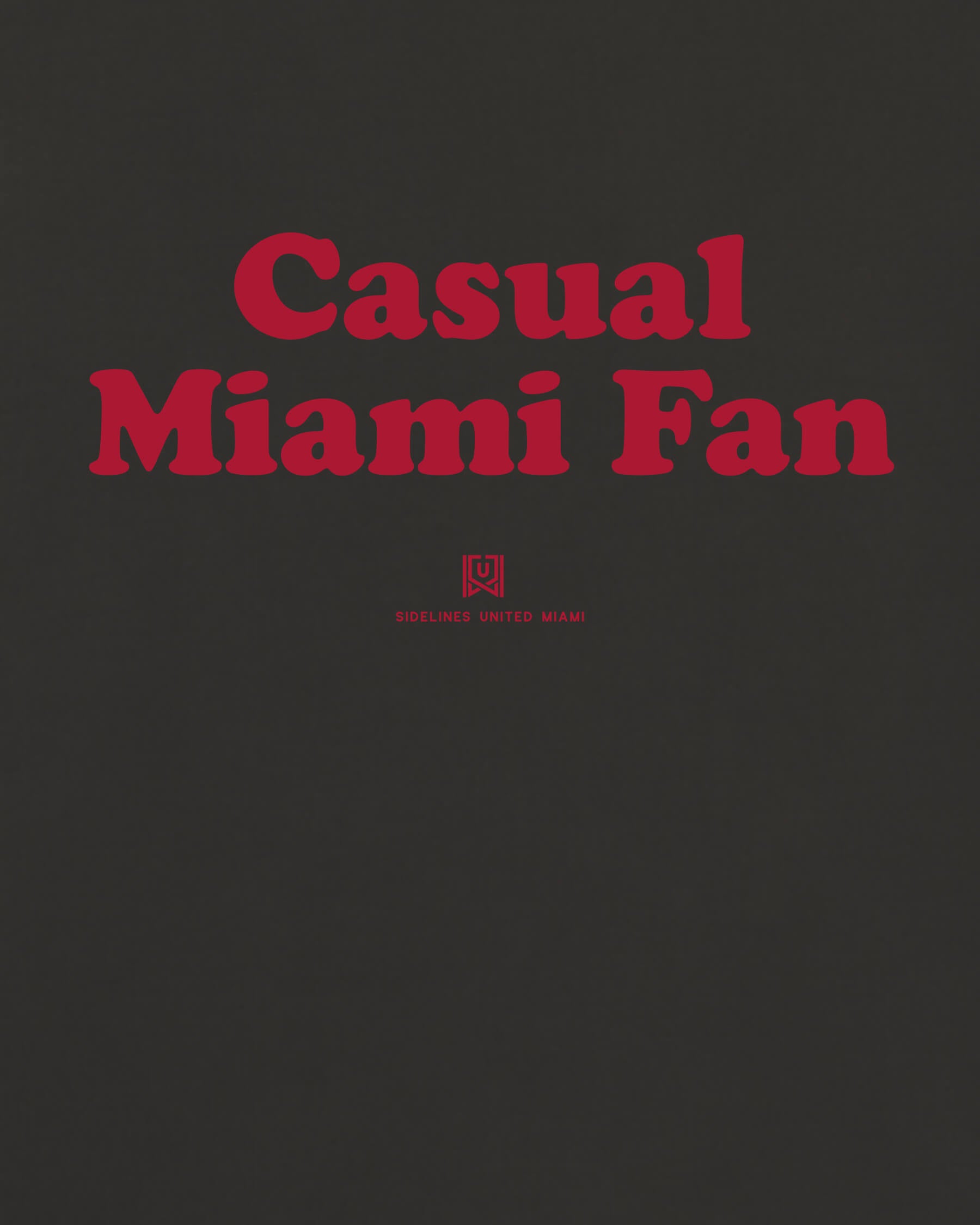 MIA Casual Fan Tee - Washed Black / Red - Zoom