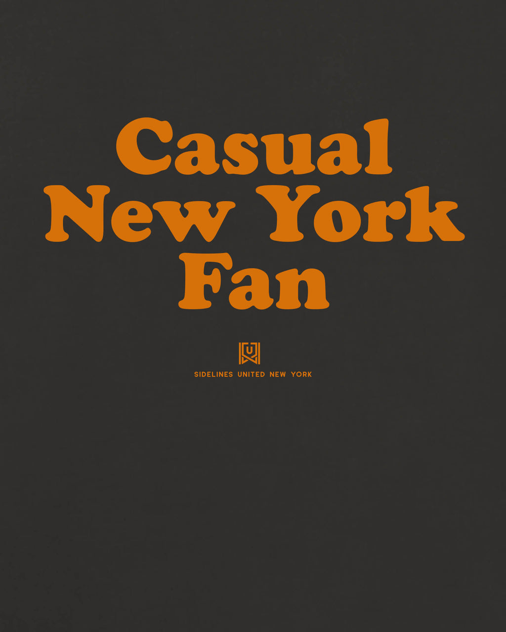 NY Casual Fan Tee - Washed Black / Orange - Zoom