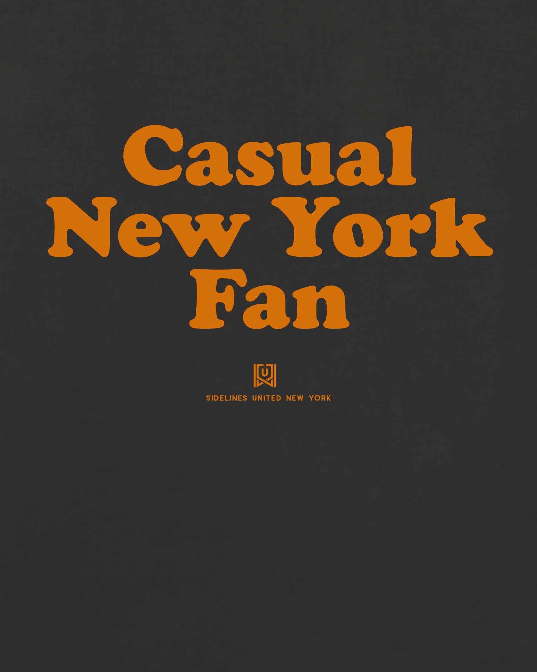 NY Casual Fan Tee - Washed Black / Orange - Zoom
