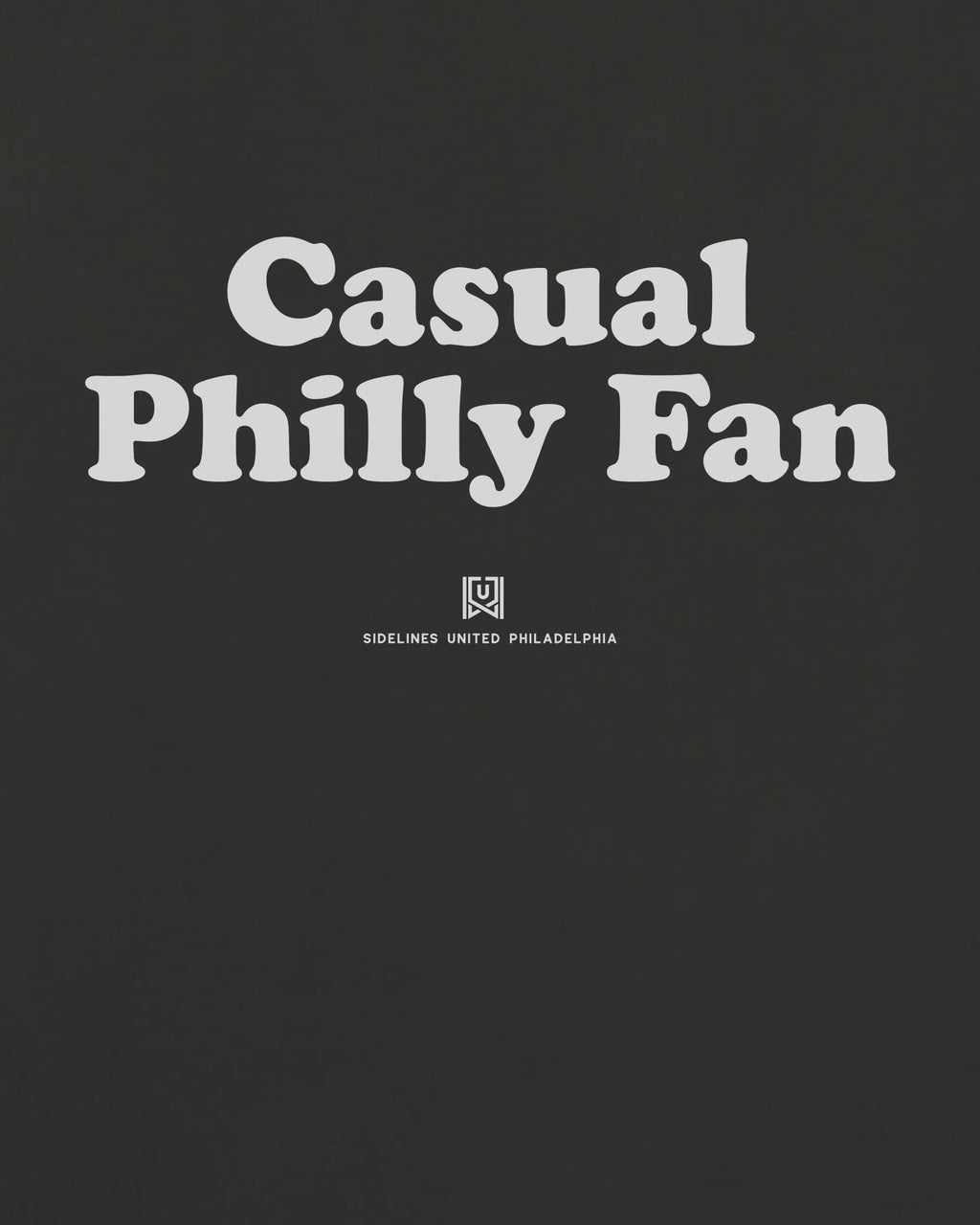 Philly Casual Fan Tee - Washed Black / White - Zoom