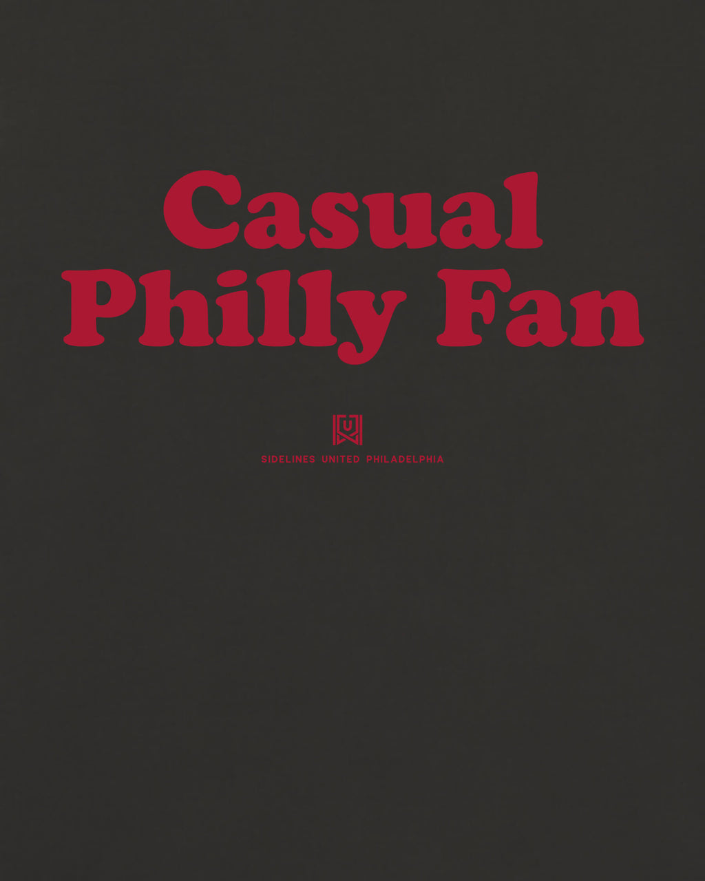 Philly Casual Fan Tee - Washed Black / Red - Zoom