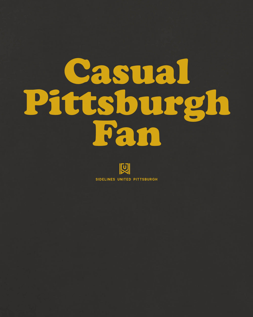 PGH Casual Fan Tee - Washed Black / Gold - Zoom