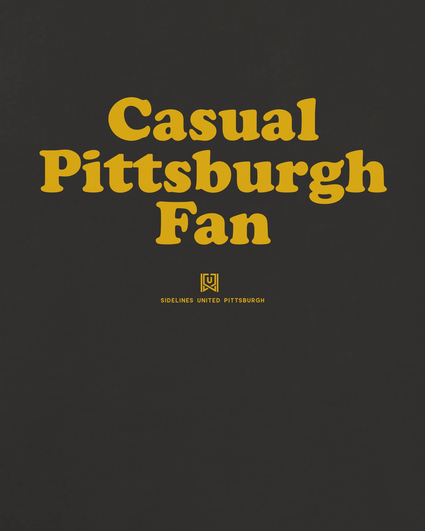 PGH Casual Fan Tee - Washed Black / Gold - Zoom