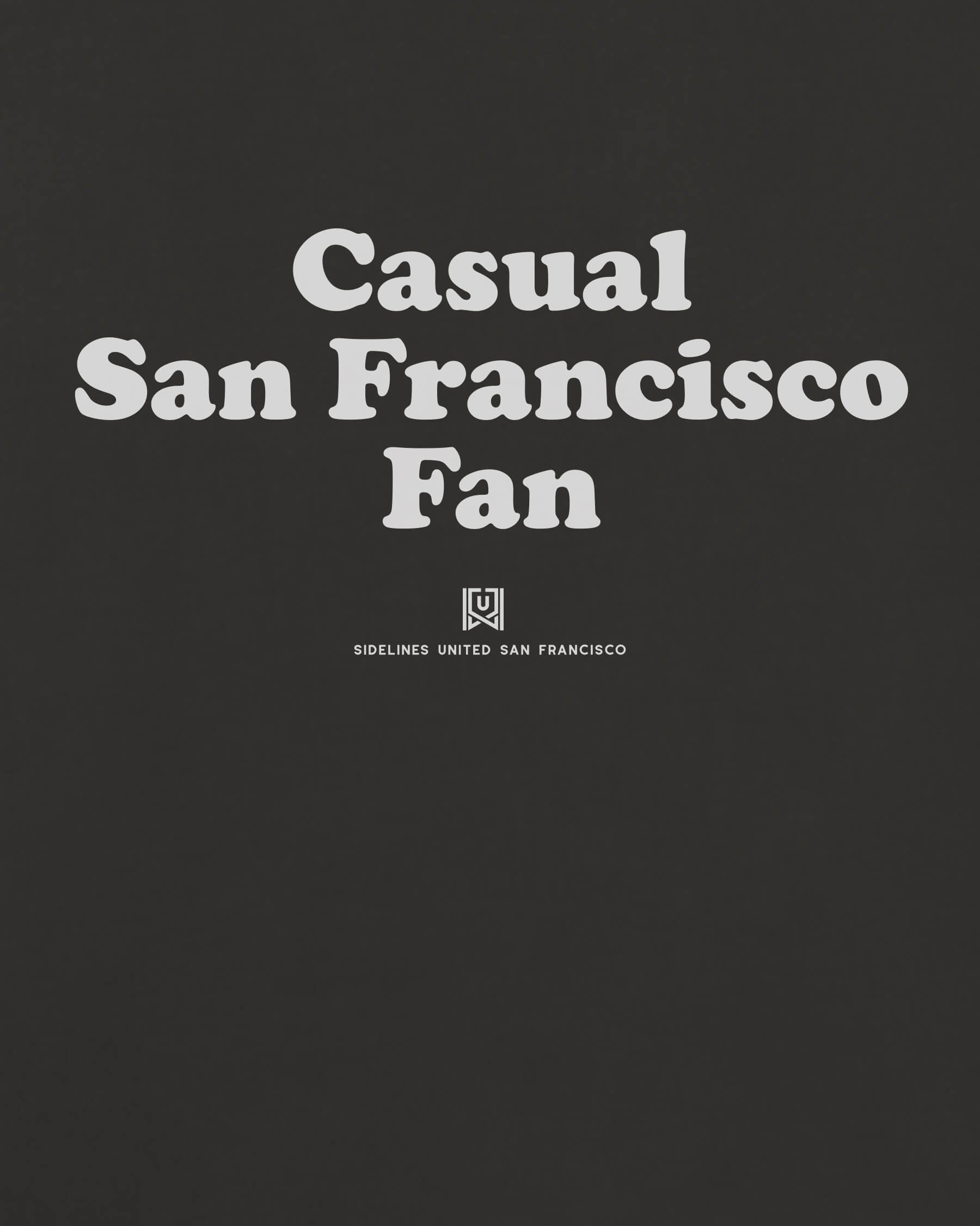 SF Casual Fan Tee - Washed Black / White - Zoom