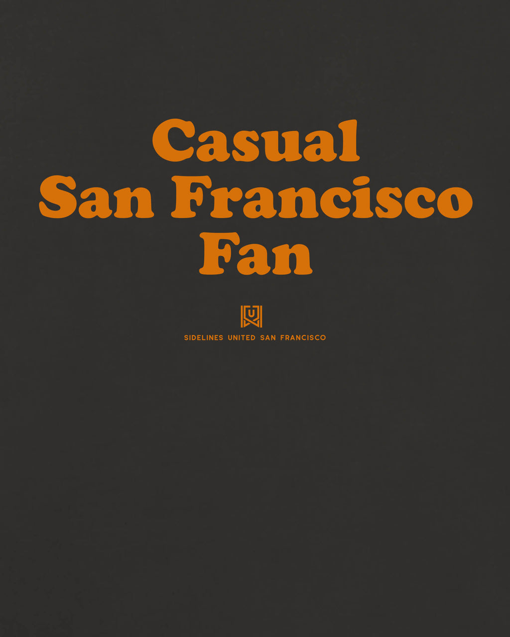 SF Casual Fan Tee - Washed Black / Orange - Zoom