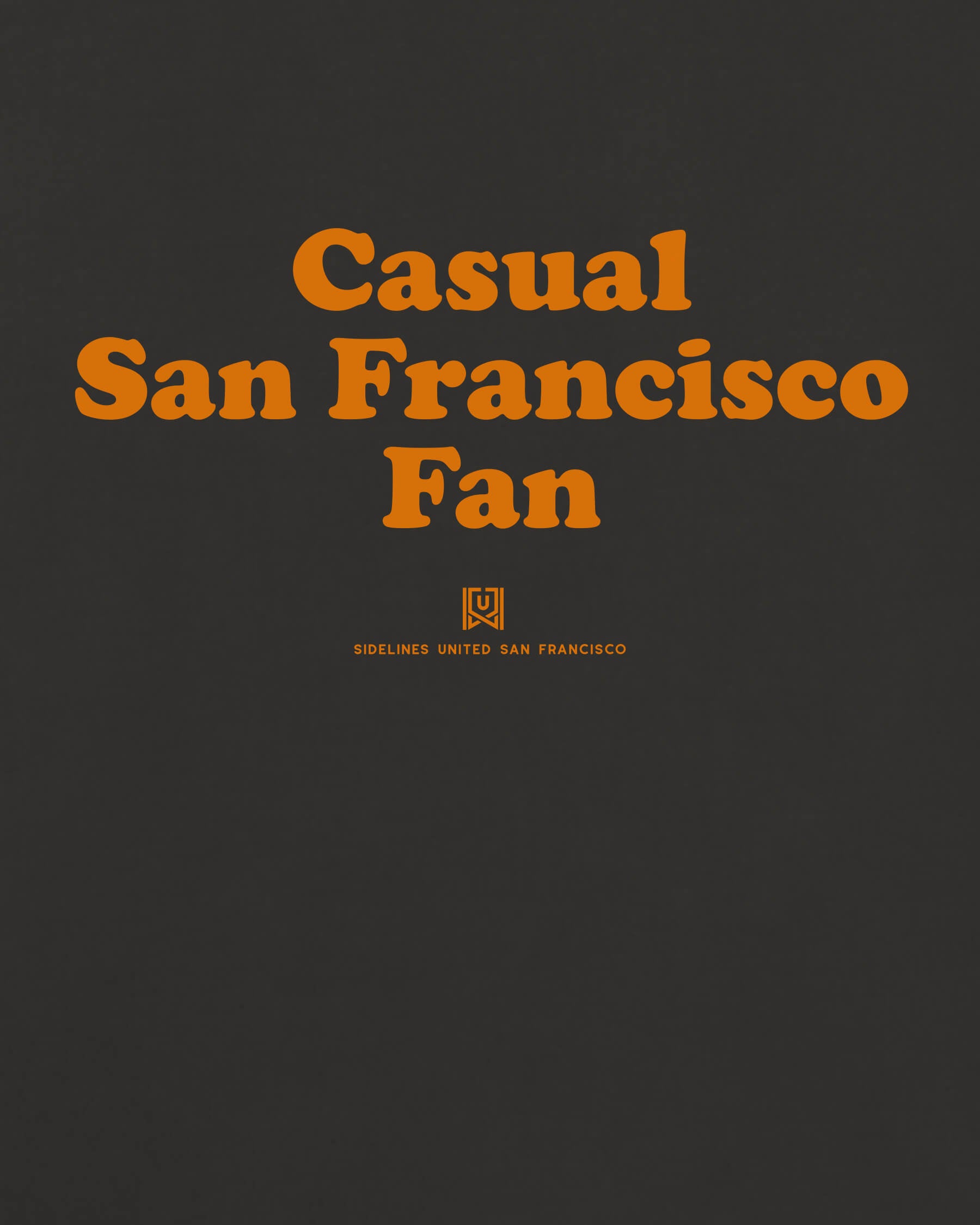 SF Casual Fan Tee - Washed Black / Orange - Zoom
