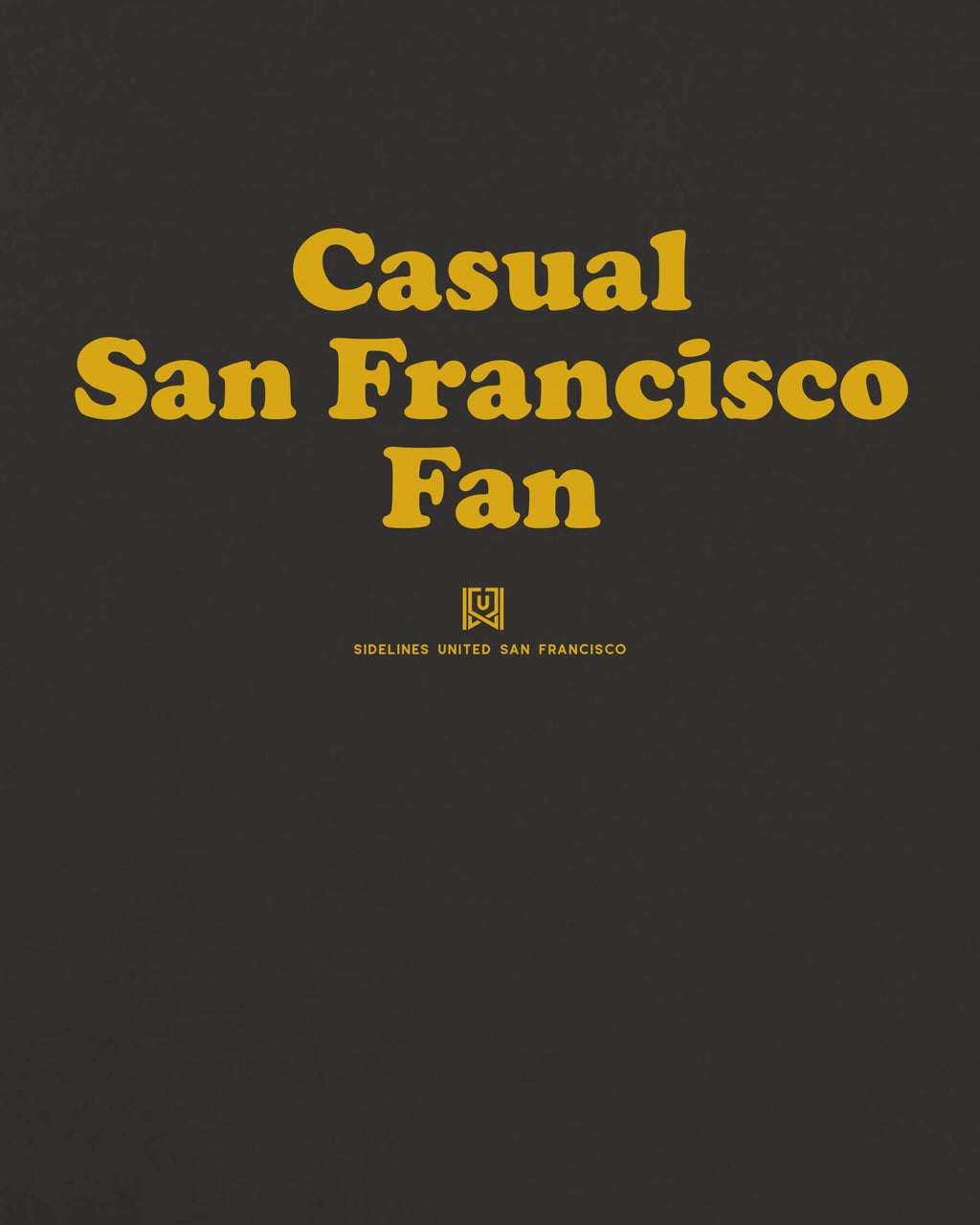 SF Casual Fan Tee - Washed Black / Gold - Zoom