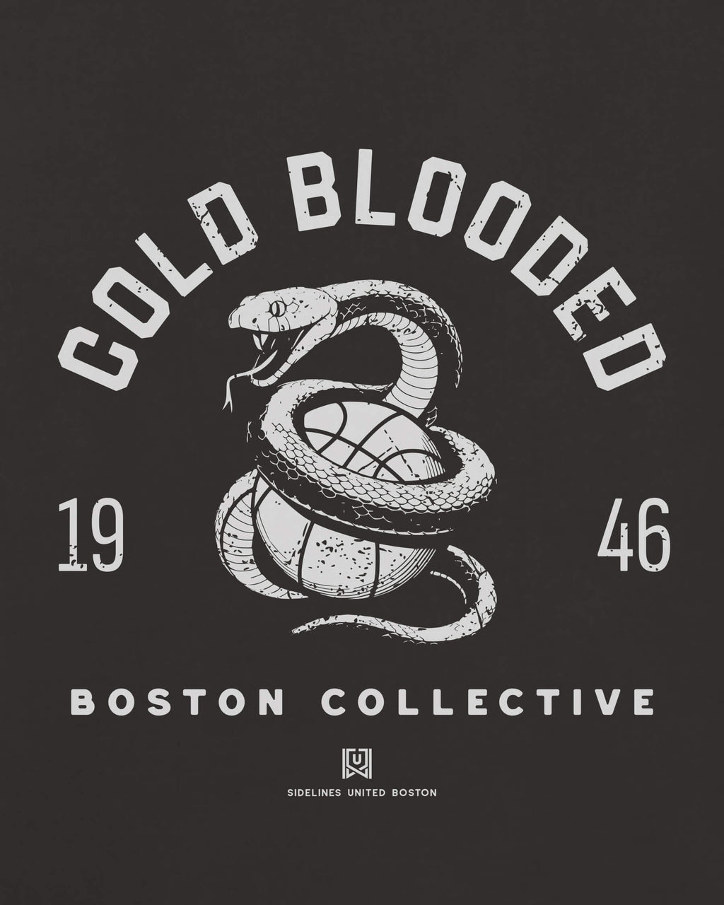 BOS Cold Blooded Tee - Washed Black / White - Zoom