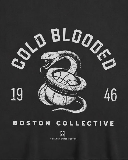 BOS Cold Blooded Tee - Washed Black / White - Zoom