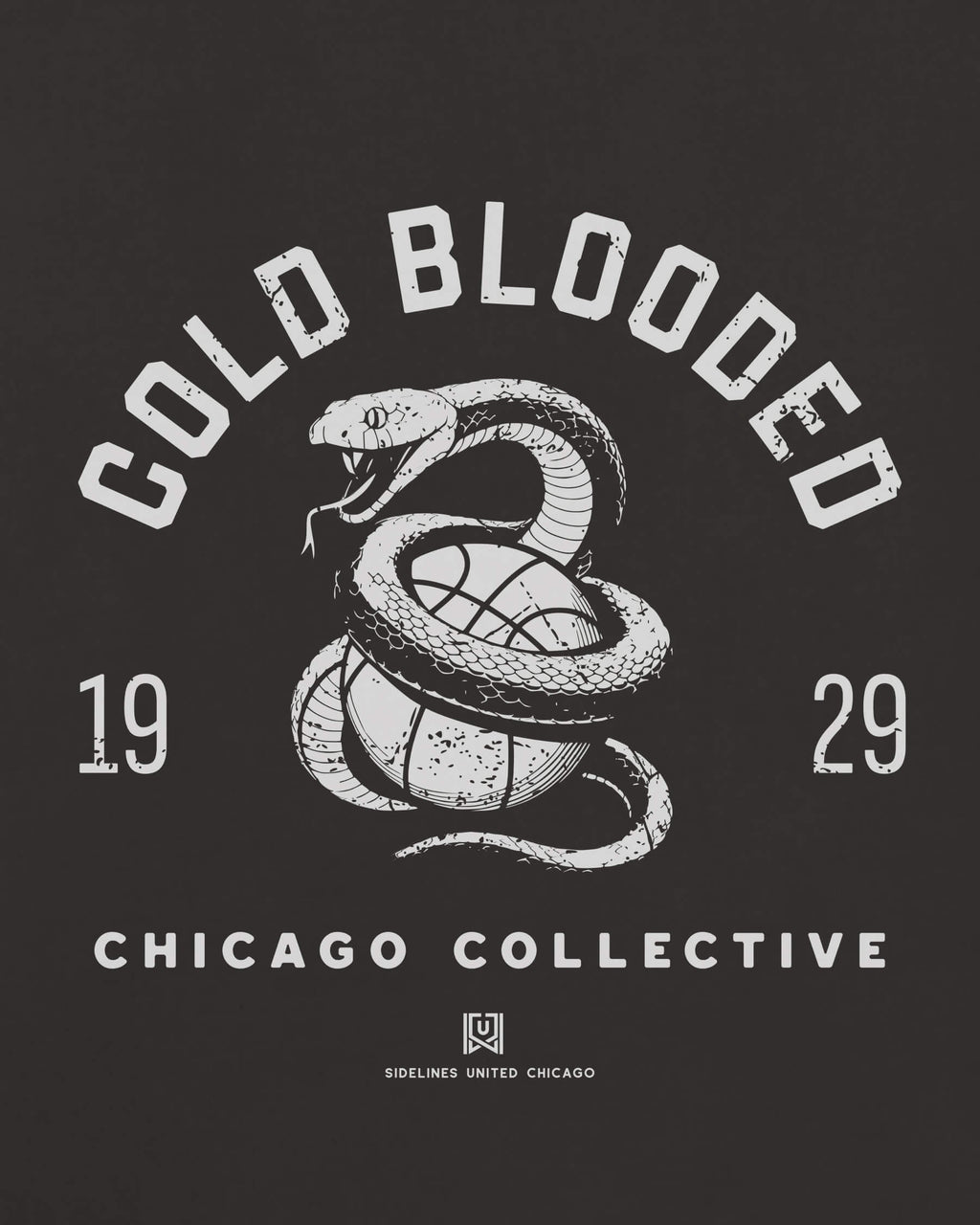 CHI Cold Blooded Tee - Washed Black / White - Zoom