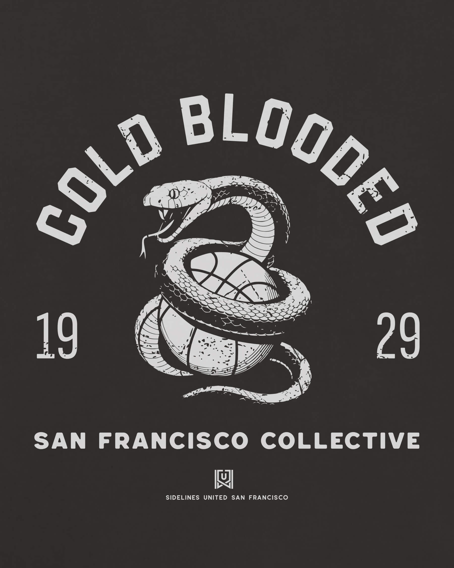 SF Cold Blooded Tee - Washed Black / White - Zoom