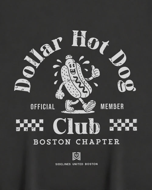 BOS Dollar Hot Dog Club Tee - Washed Black / White - Zoom