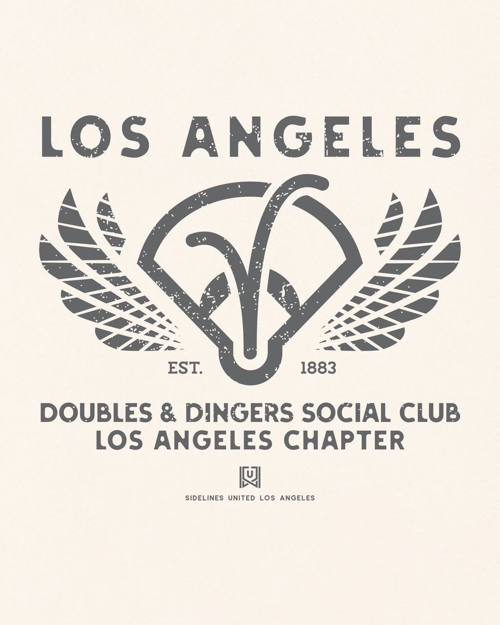 LA Doubles & Dingers Tee - Vintage White - Zoom