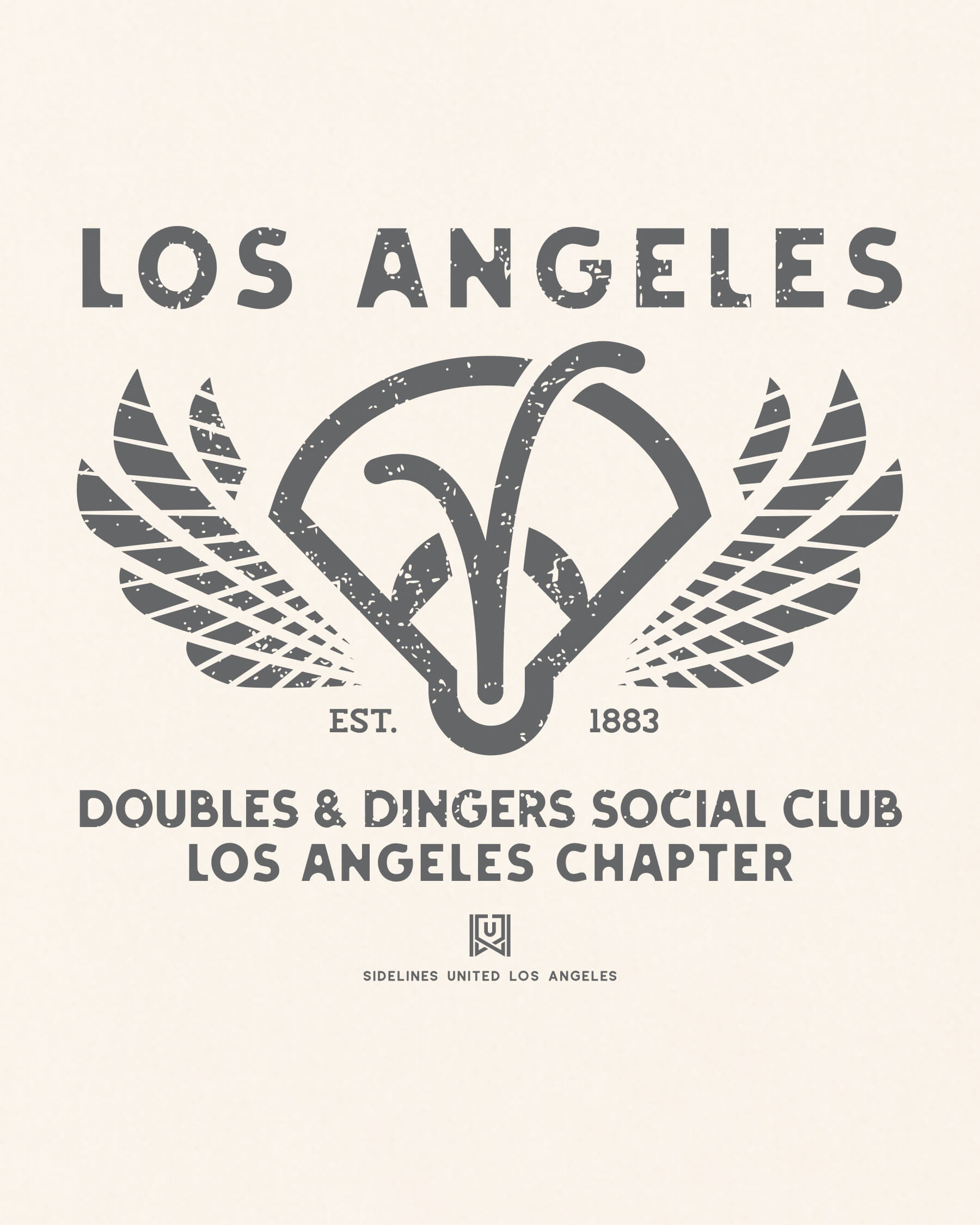 LA Doubles & Dingers Tee - Vintage White - Zoom