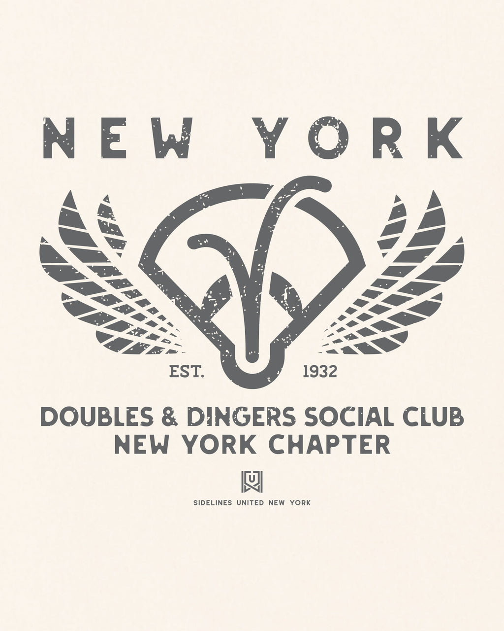 NY Doubles & Dingers Tee - Vintage White - Zoom