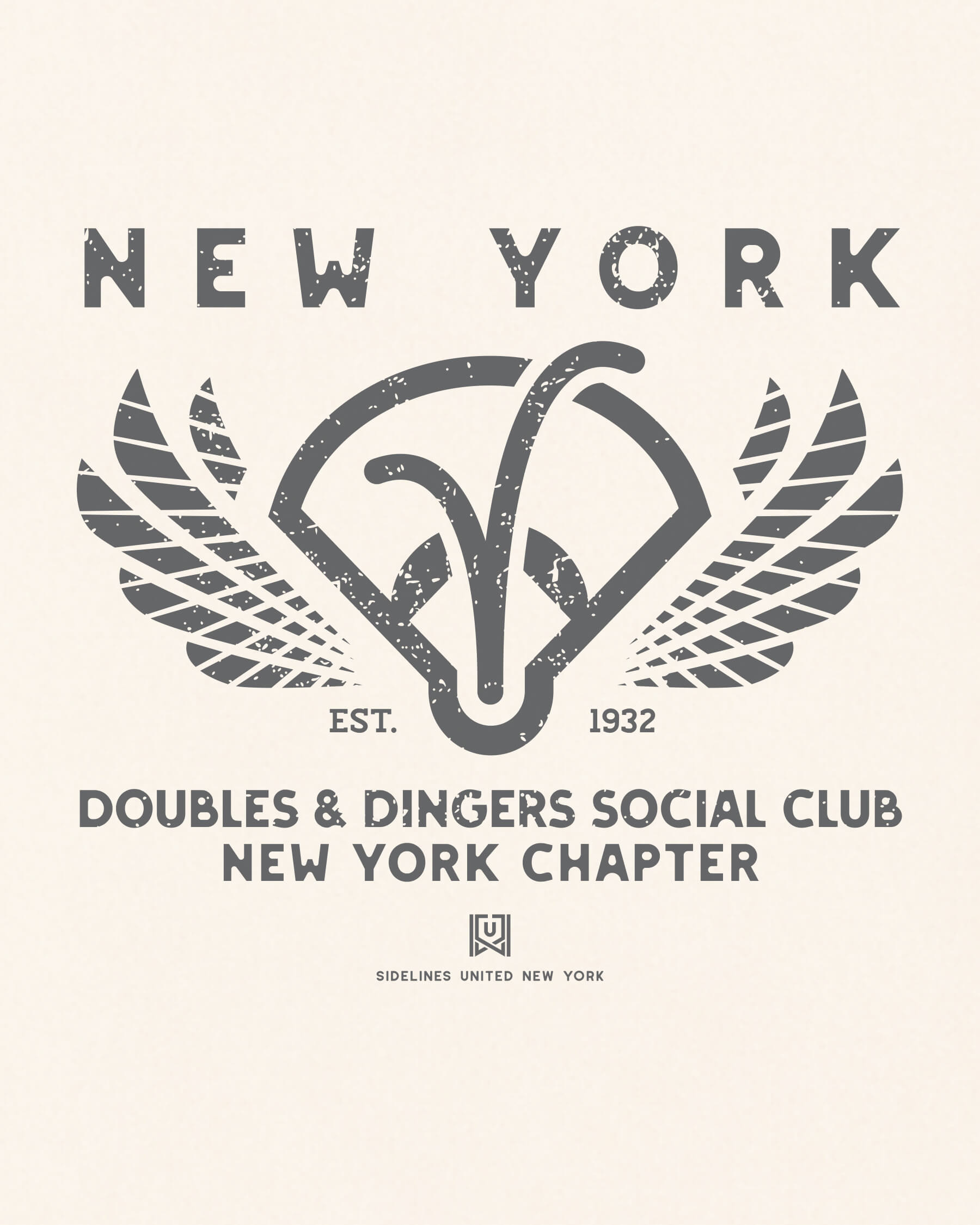 NY Doubles & Dingers Tee - Vintage White - Zoom