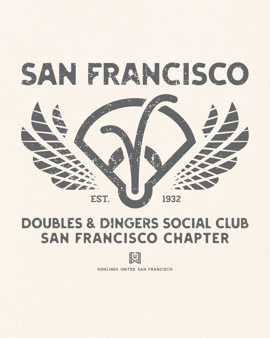 SF Doubles & Dingers Tee - Vintage White - Zoom