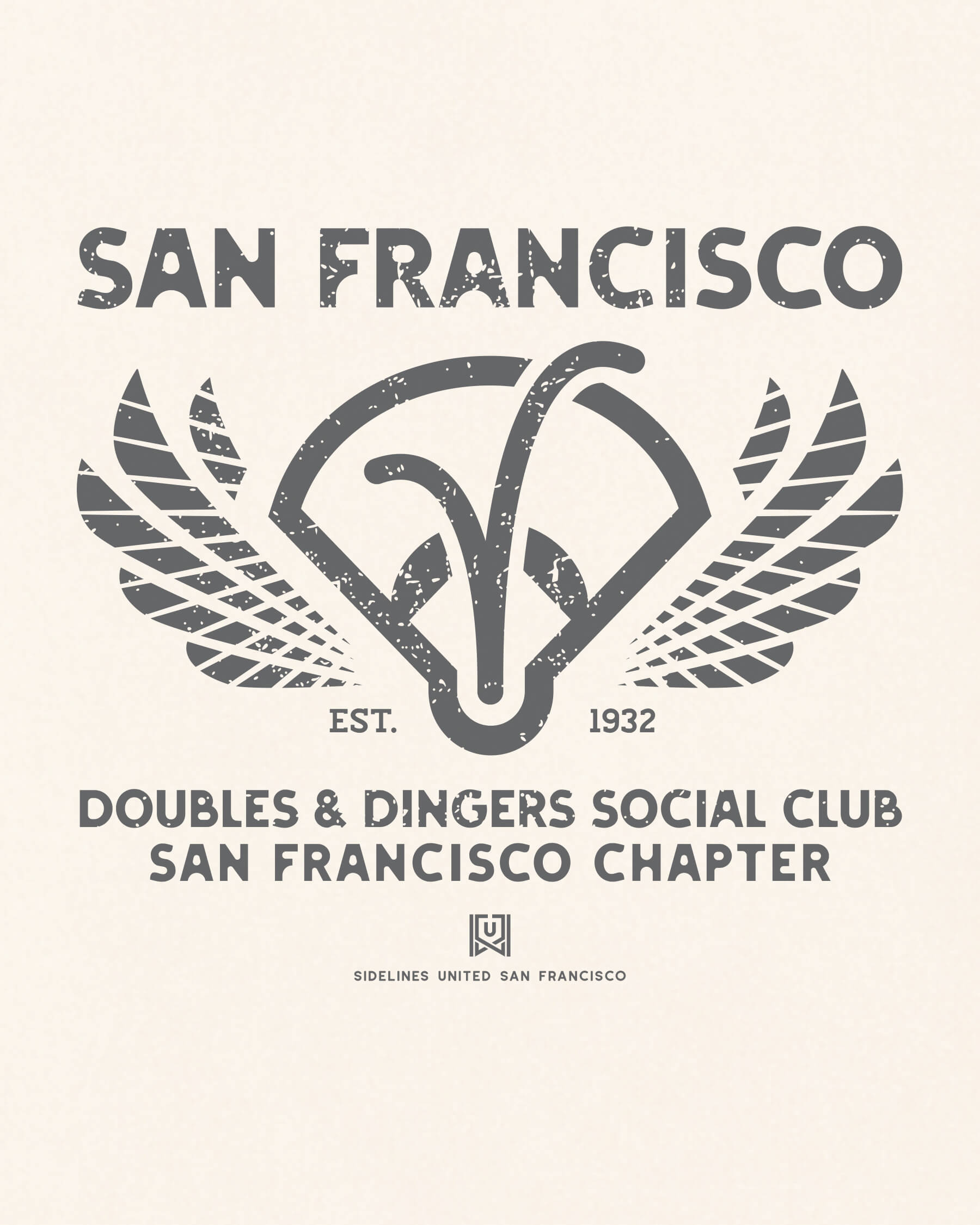 SF Doubles & Dingers Tee - Vintage White - Zoom