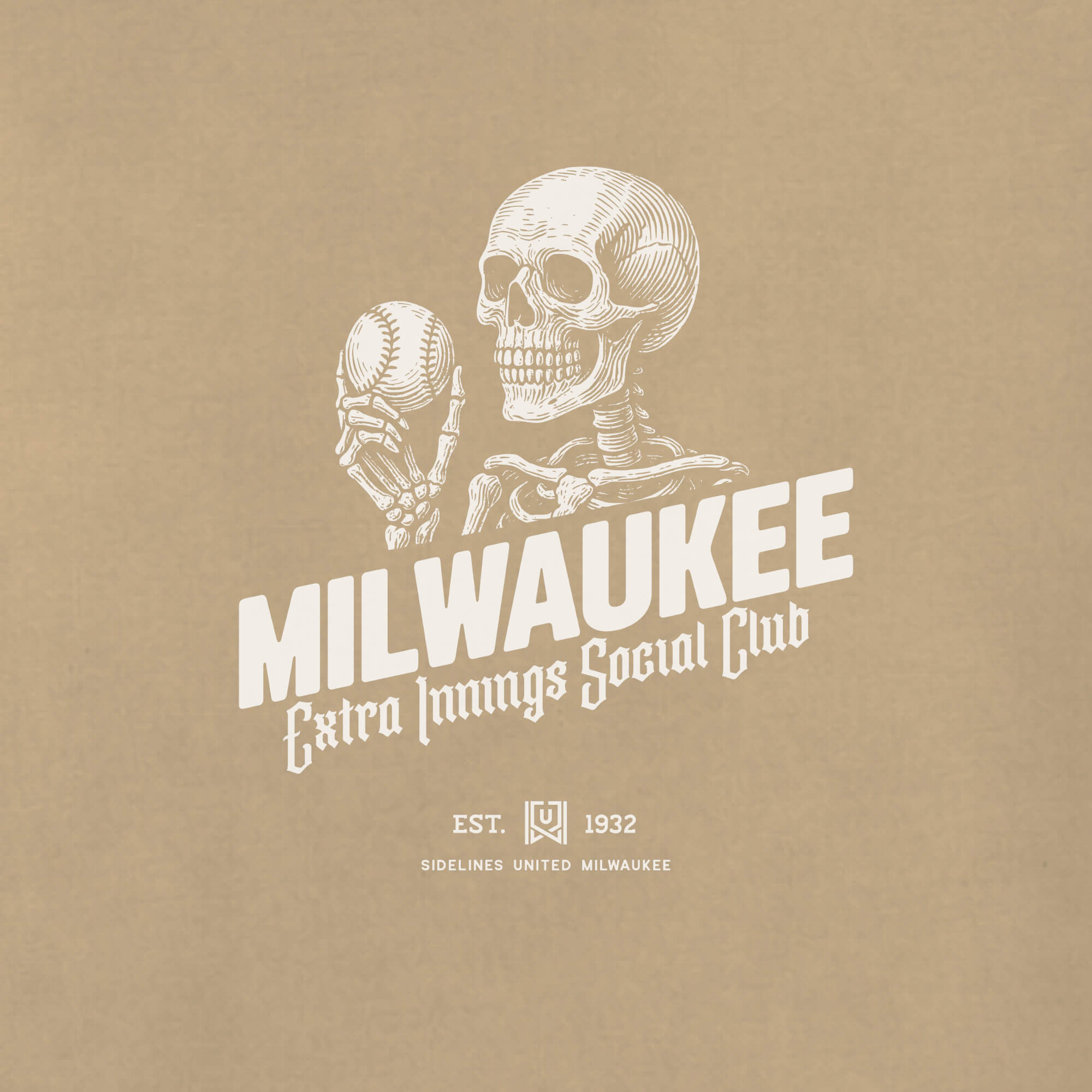 MKE Extra Innings Khaki Tee