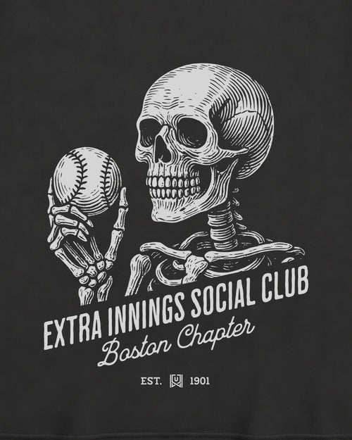 BOS Extra Innings Tee - Washed Black / White - Zoom