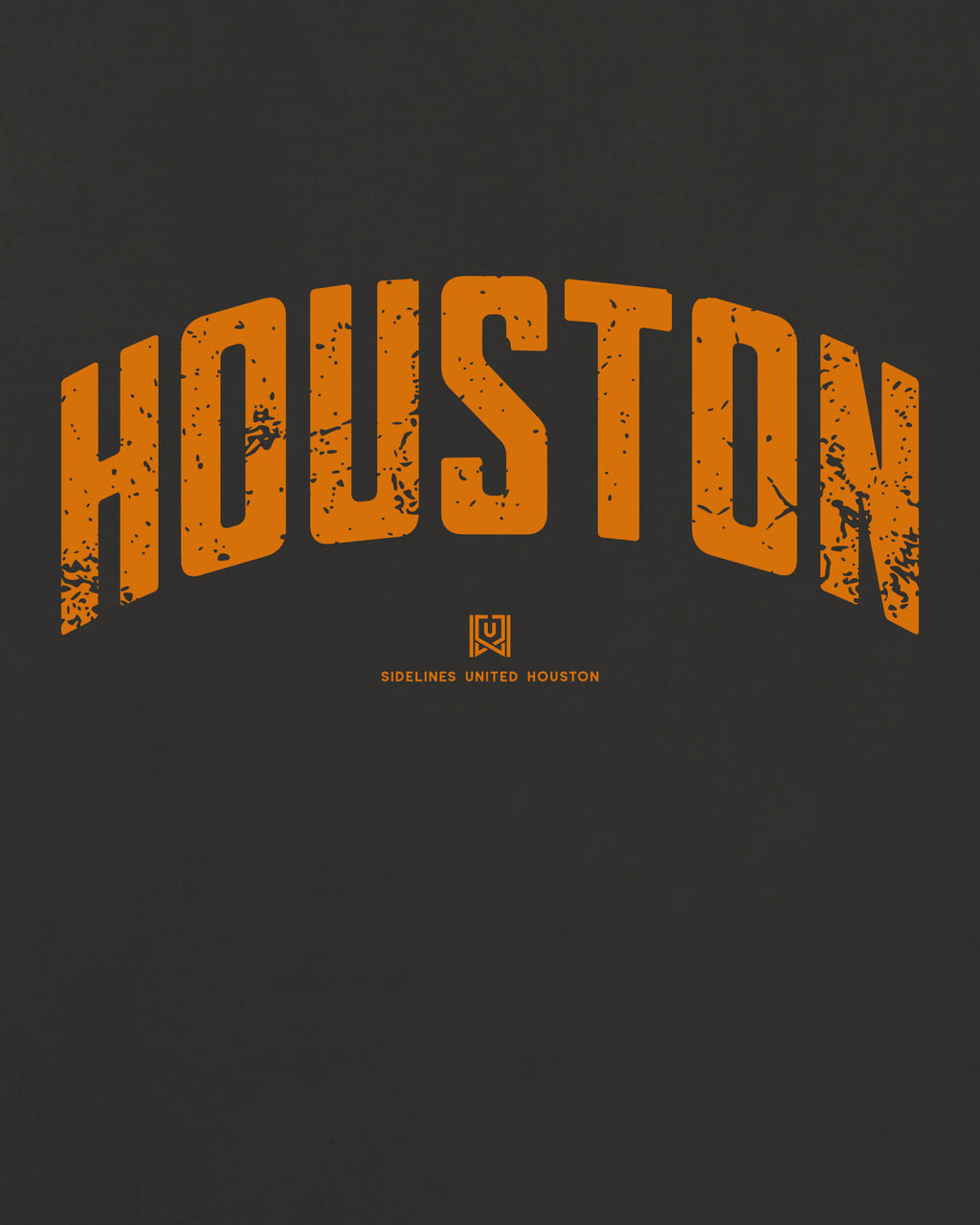 HOU Foundations Tee - Washed Black / Orange - Zoom