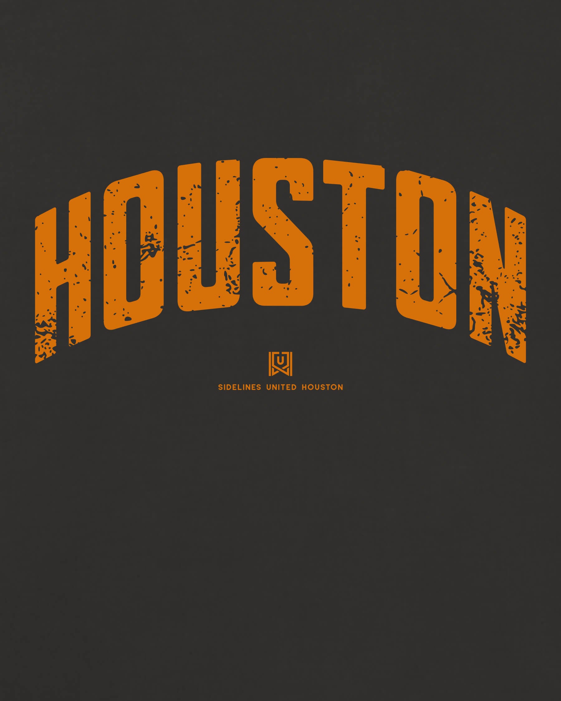 HOU Foundations Tee - Washed Black / Orange - Zoom