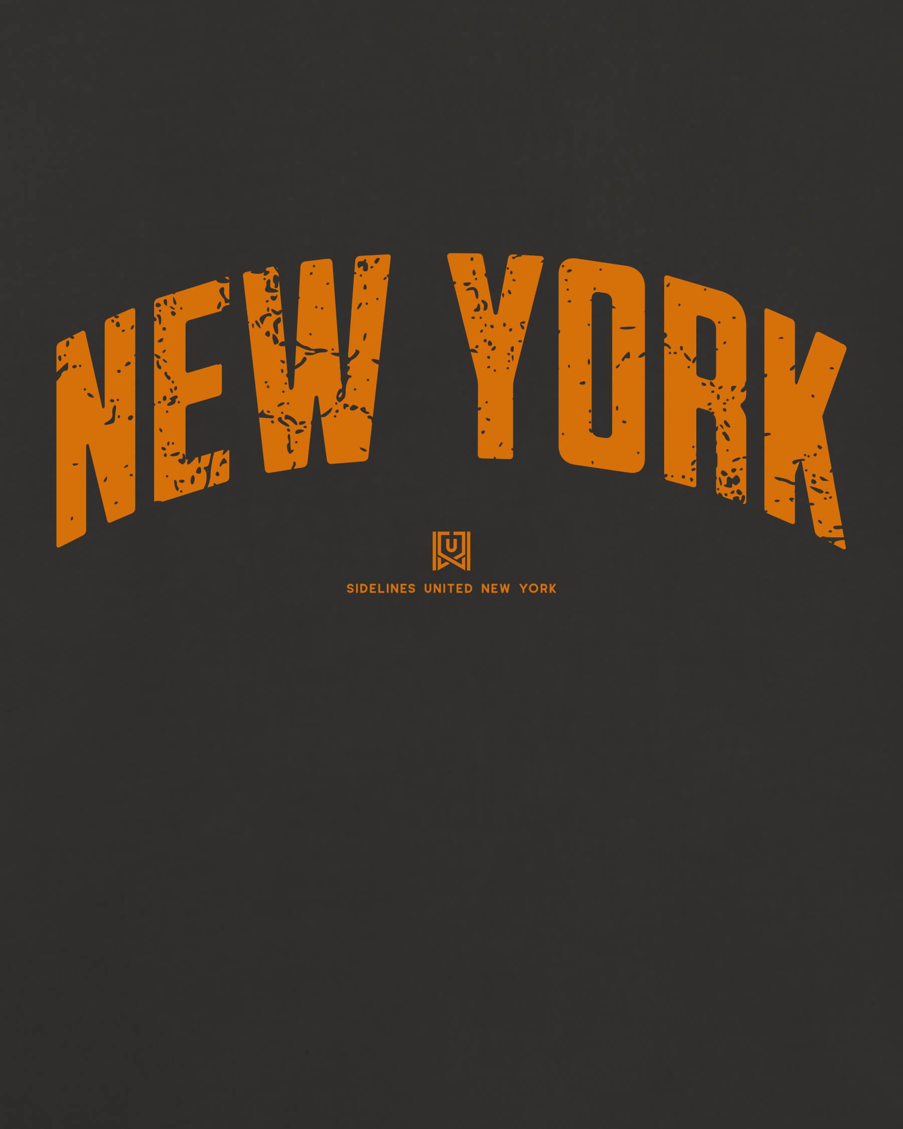 NY Foundations Tee - Washed Black / Orange - Zoom
