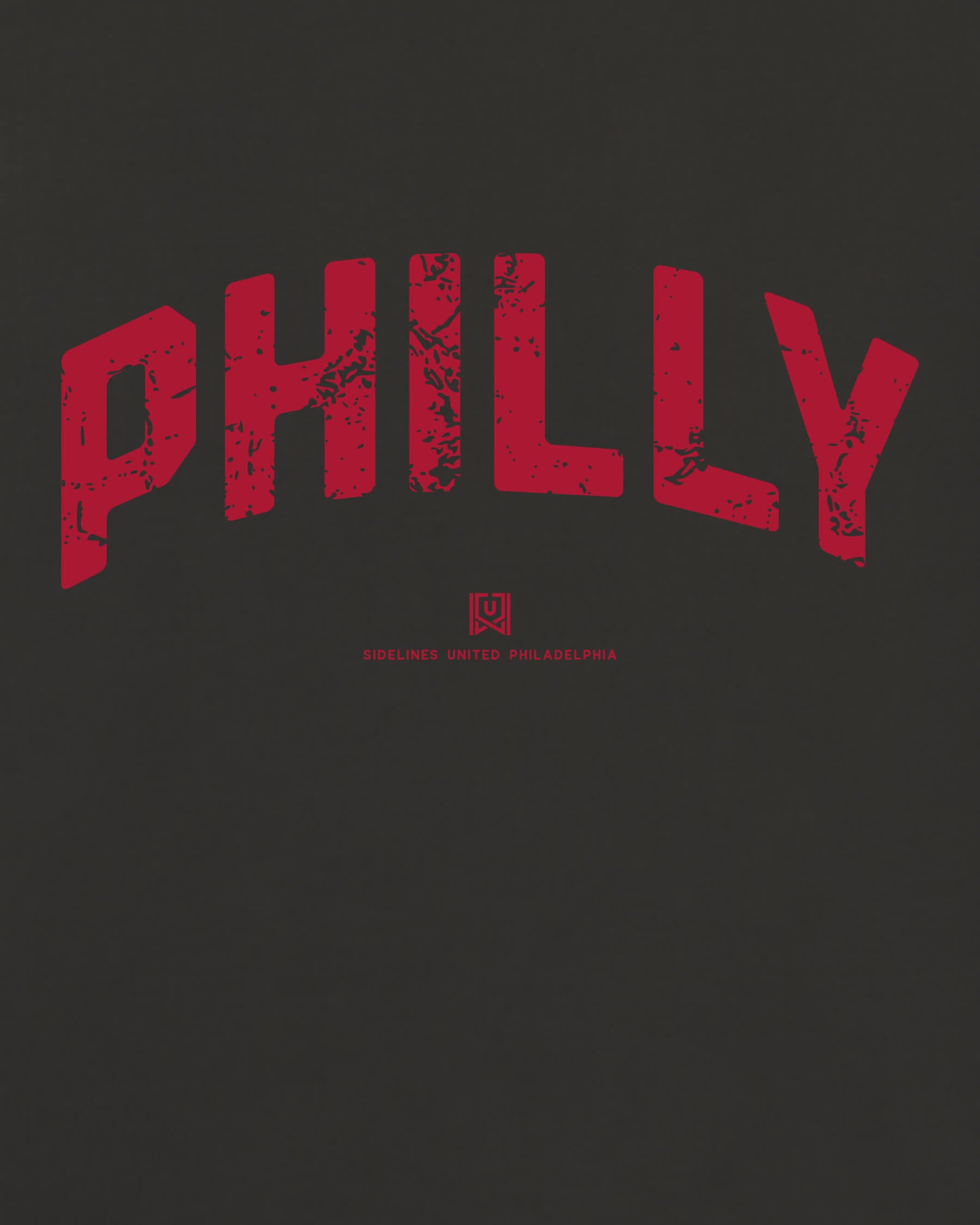 Philly Foundations Tee - Washed Black / Red - Zoom