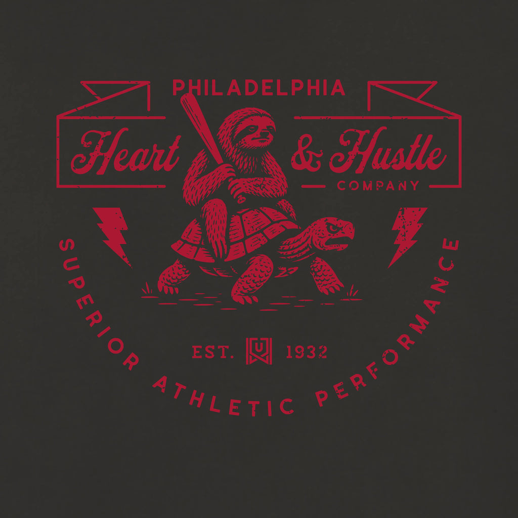 Philly Heart & Hustle Black Tee