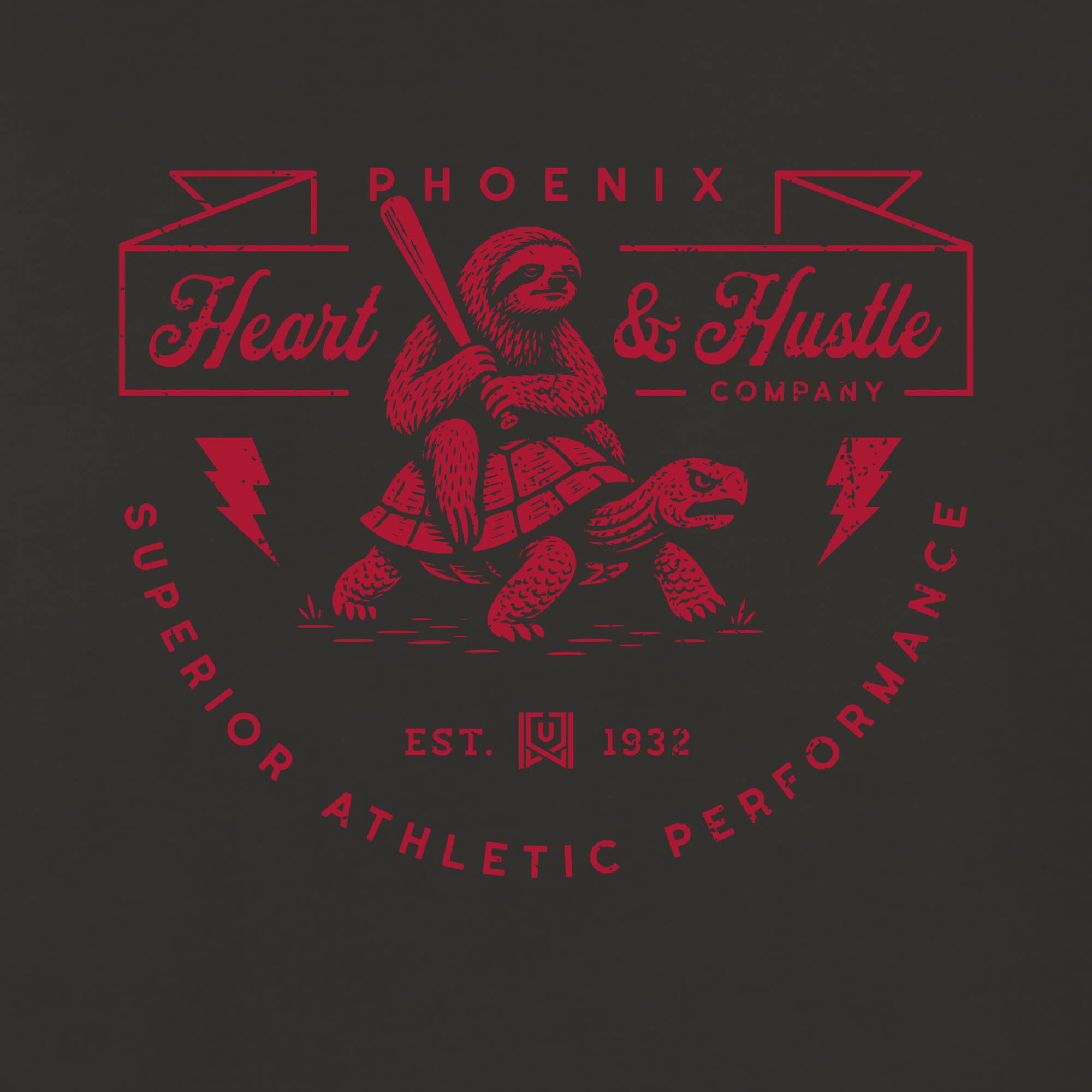 PHX Heart & Hustle Black Tee
