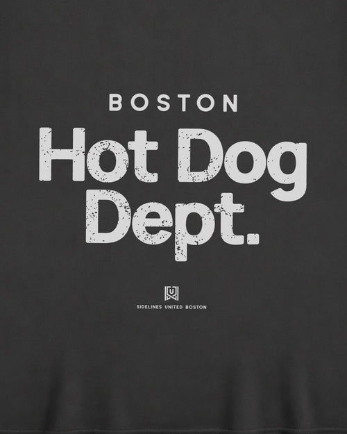 BOS Hot Dog Dept Tee - Washed Black / White - Zoom
