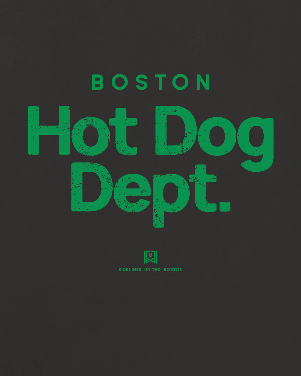 BOS Hot Dog Dept Tee - Washed Black / Green - Zoom