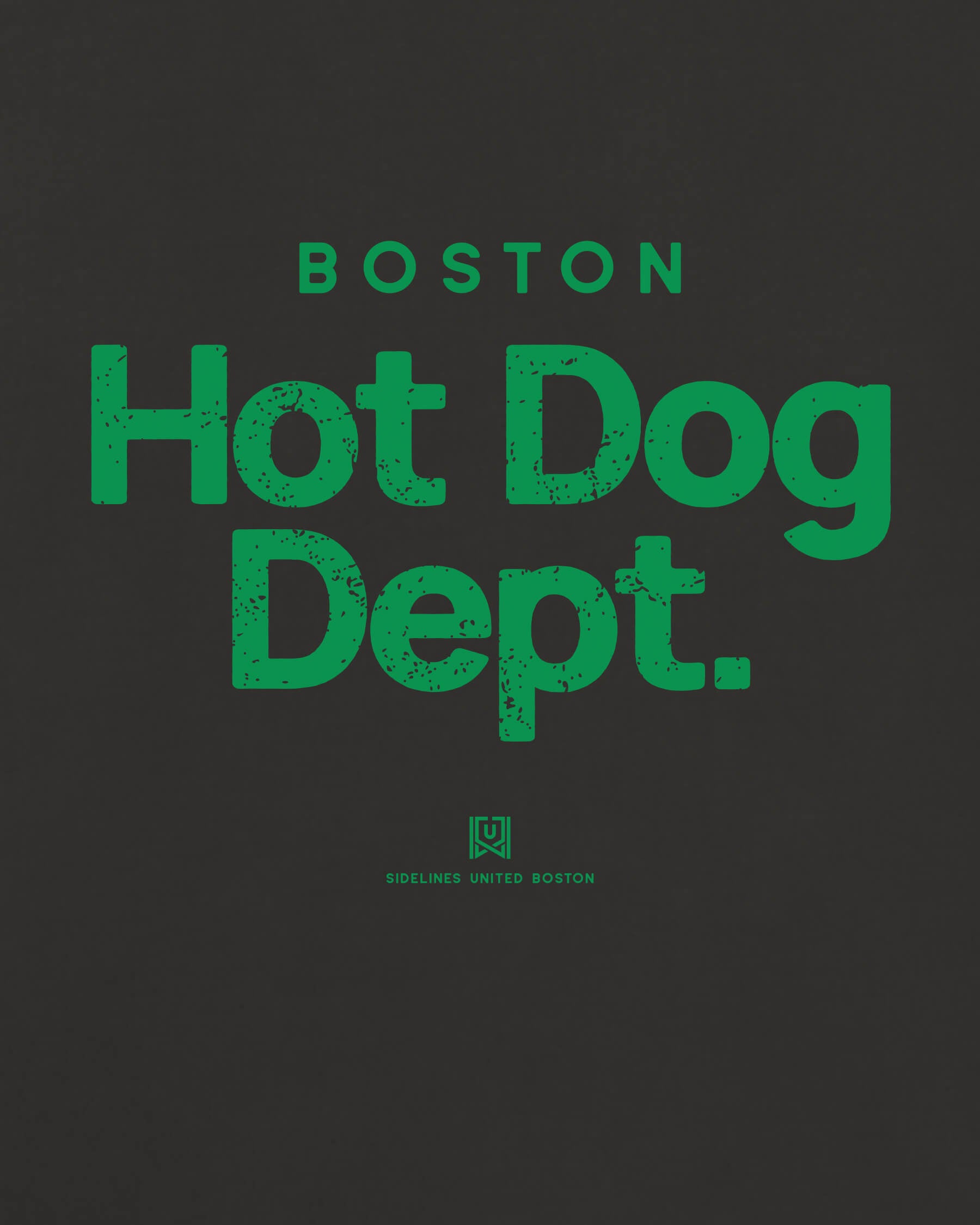 BOS Hot Dog Dept Tee - Washed Black / Green - Zoom
