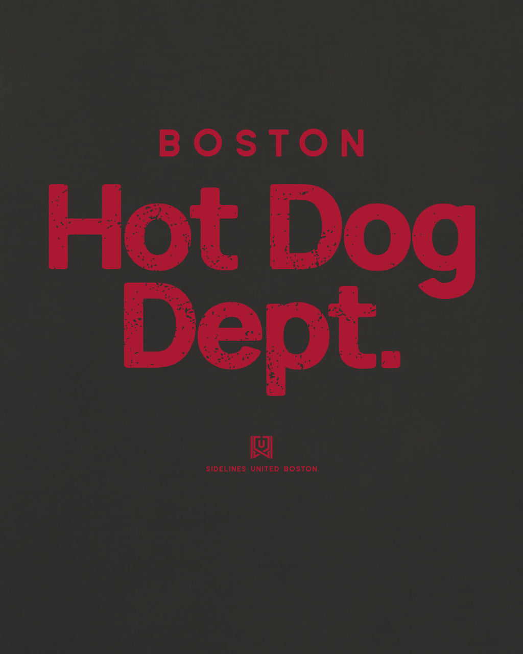 BOS Hot Dog Dept Tee - Washed Black / Red - Zoom