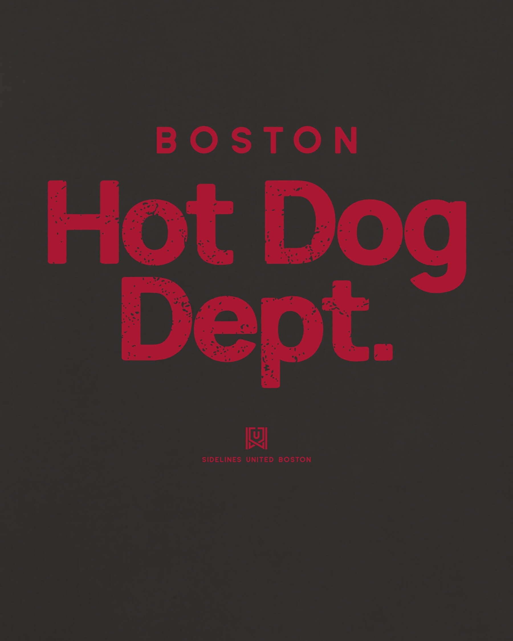 BOS Hot Dog Dept Tee - Washed Black / Red - Zoom