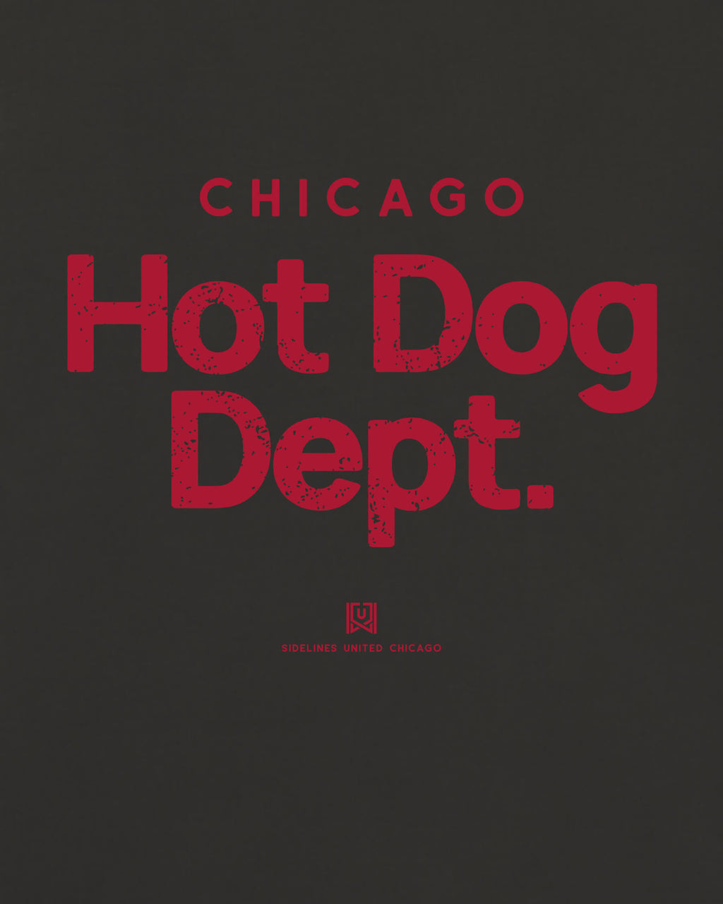 CHI Hot Dog Dept Tee - Washed Black / Red - Zoom