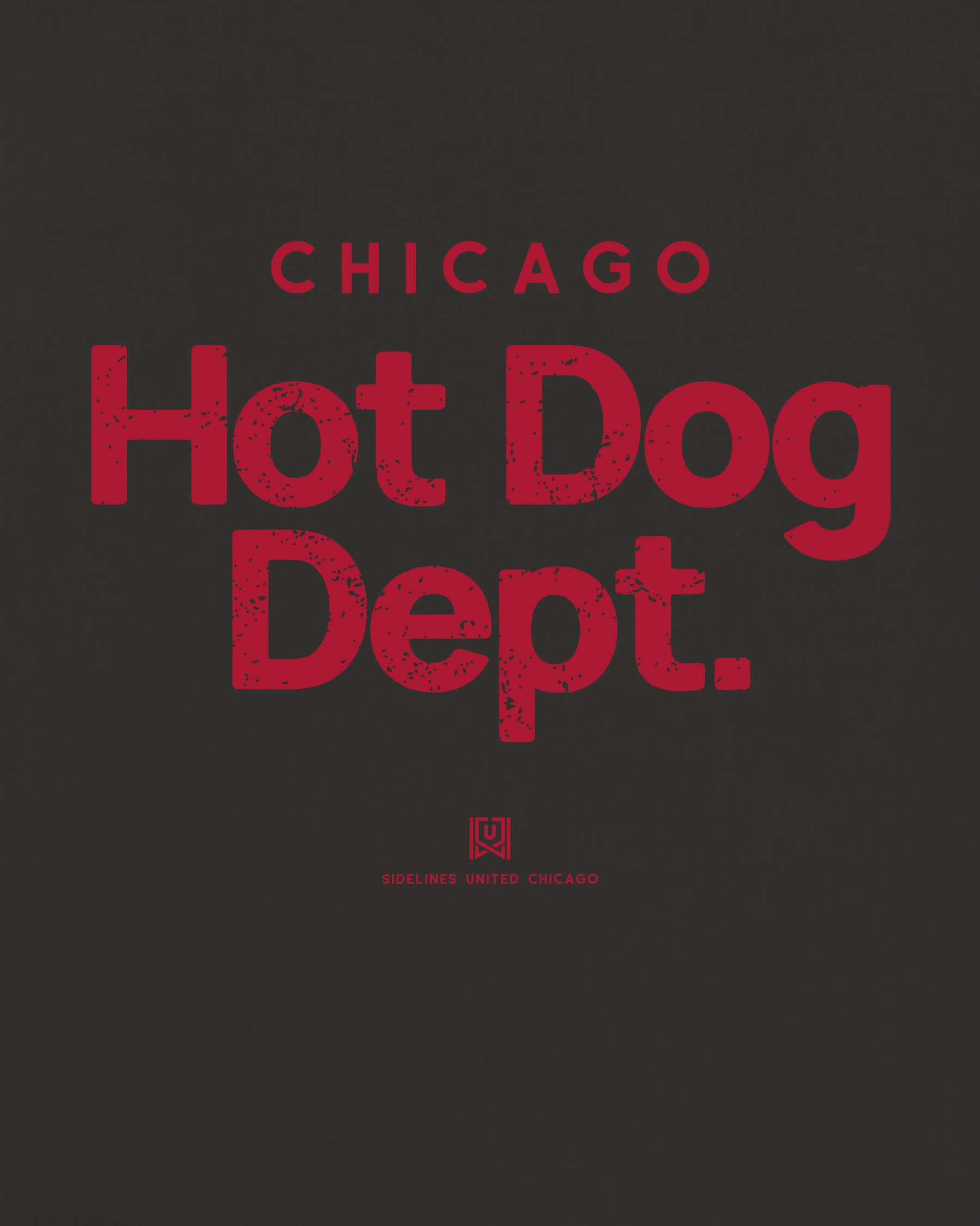 CHI Hot Dog Dept Tee - Washed Black / Red - Zoom