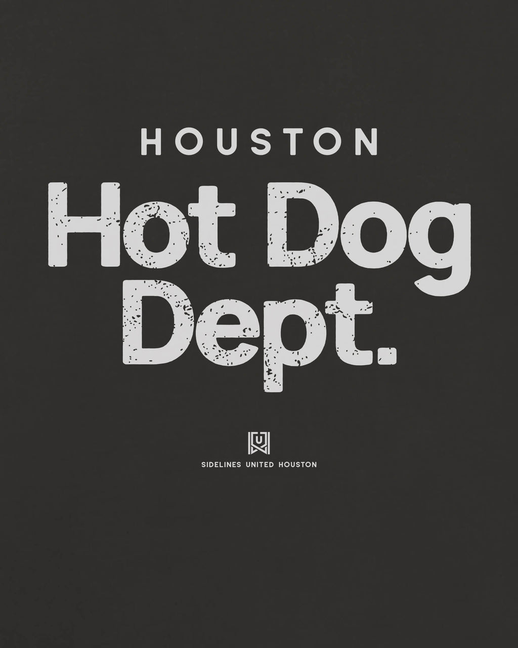 HOU Hot Dog Dept Tee - Washed Black / White - Zoom
