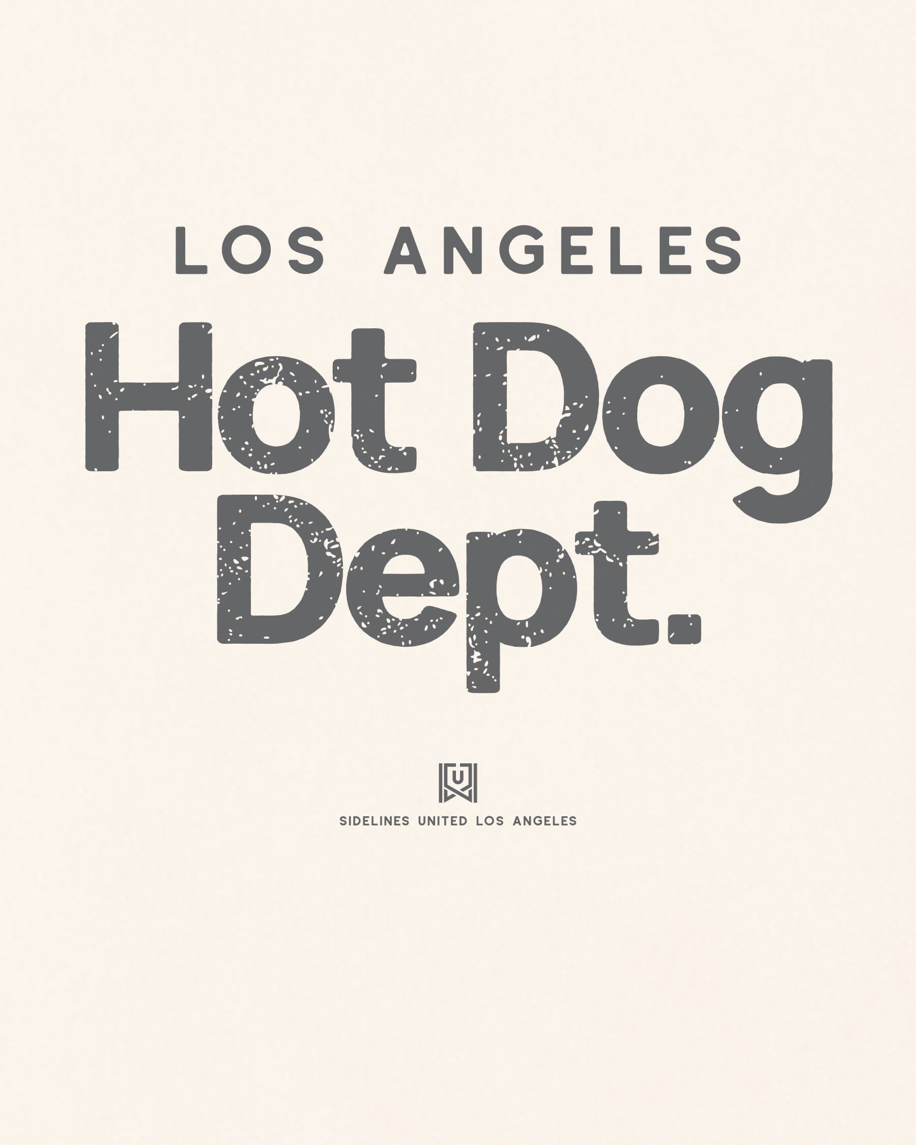 LA Hot Dog Dept Tee - Vintage White - Zoom