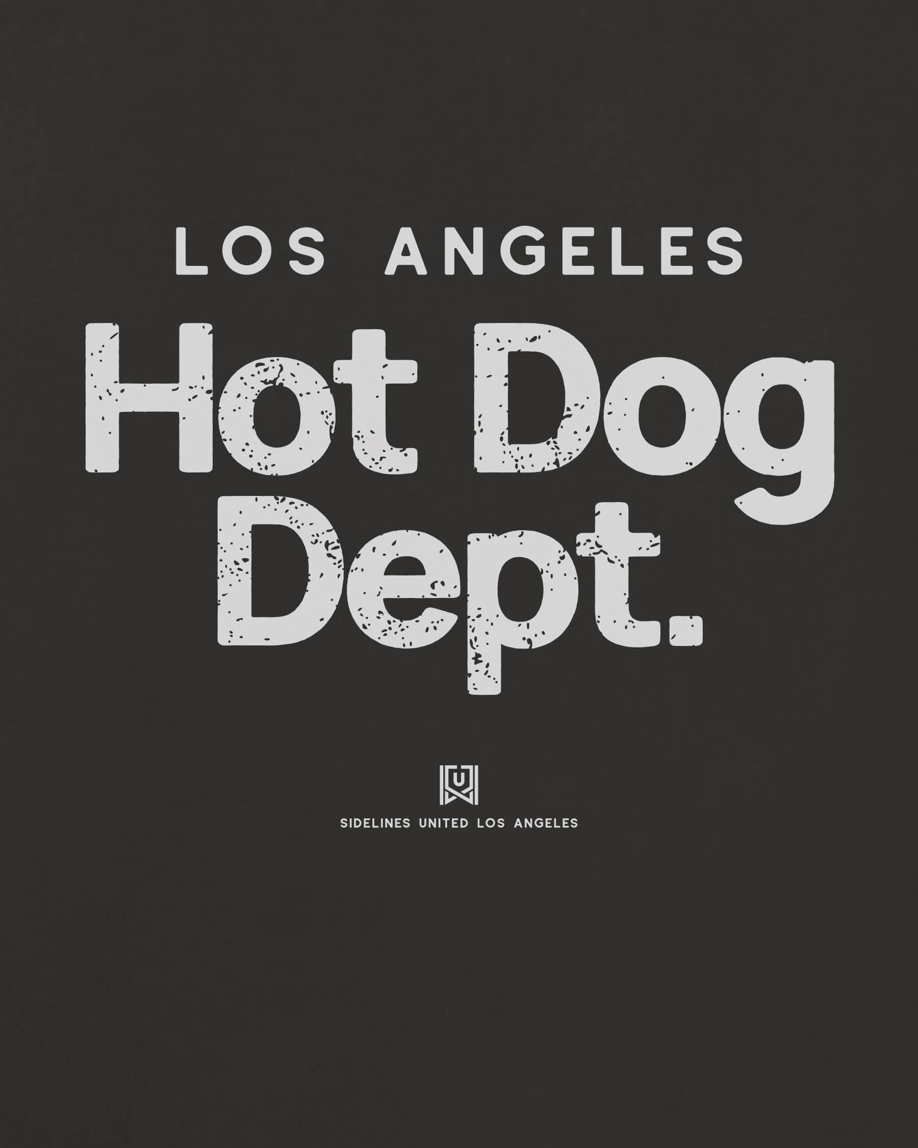 LA Hot Dog Dept Tee - Washed Black / White - Zoom