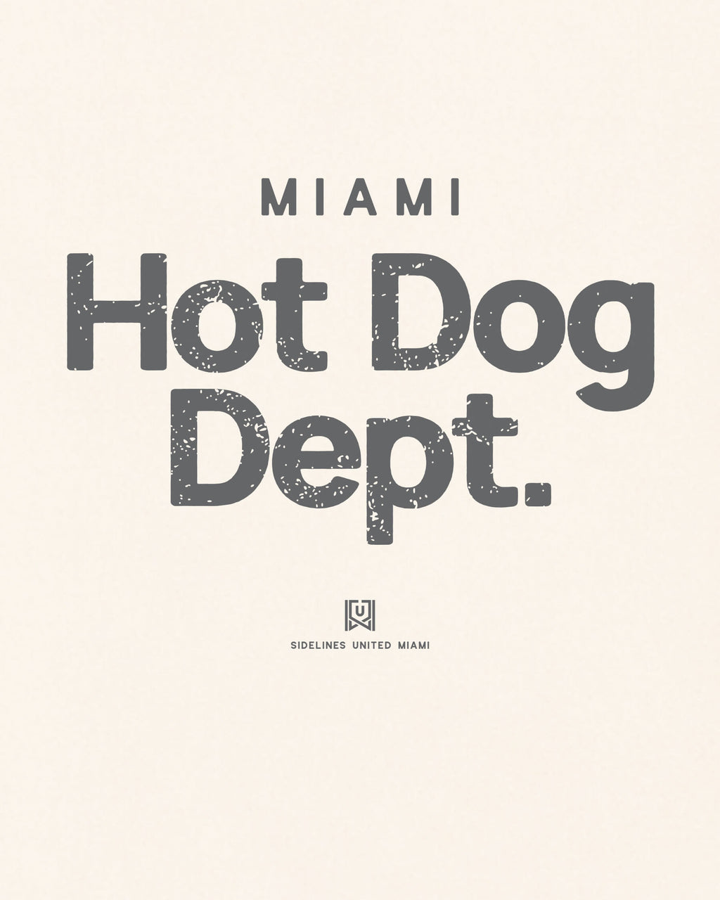 MIA Hot Dog Dept Tee - Vintage White - Zoom