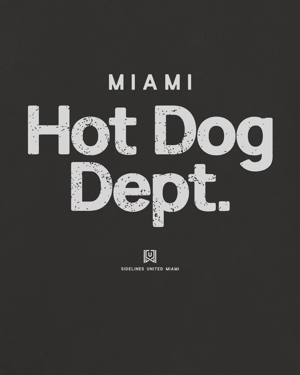MIA Hot Dog Dept Tee - Washed Black / White - Zoom