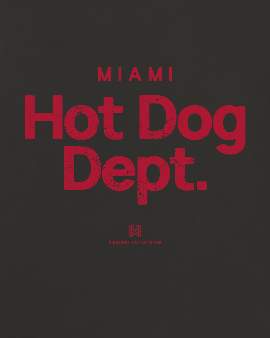 MIA Hot Dog Dept Tee - Washed Black / Red - Zoom