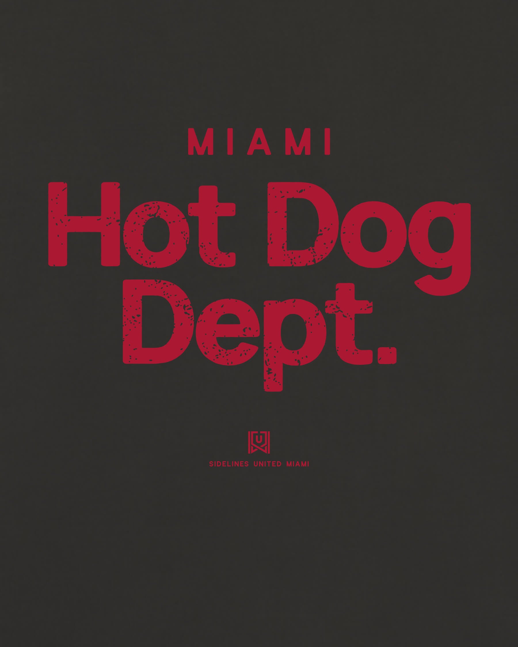 MIA Hot Dog Dept Tee - Washed Black / Red - Zoom