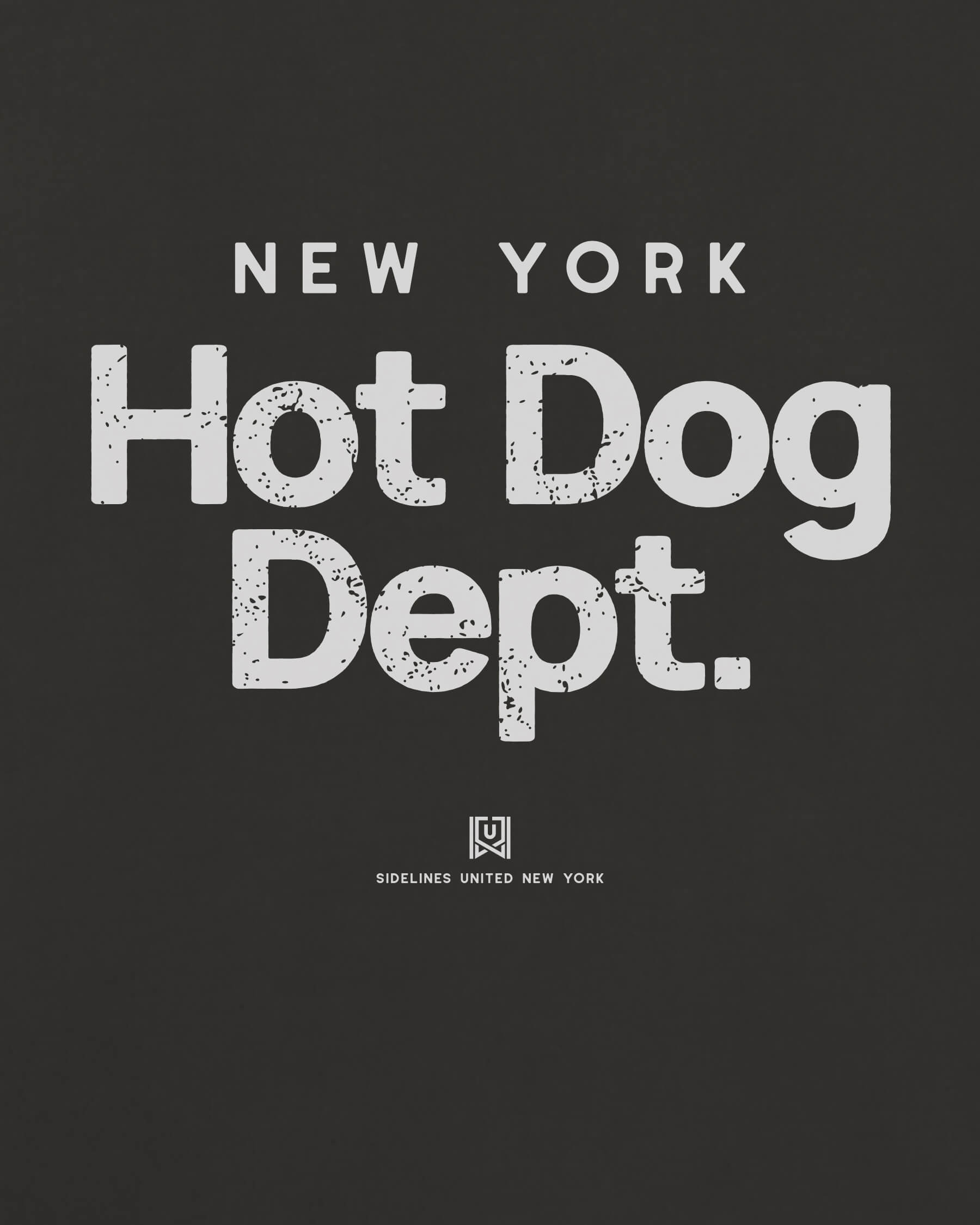 NY Hot Dog Dept Tee - Washed Black / White - Zoom