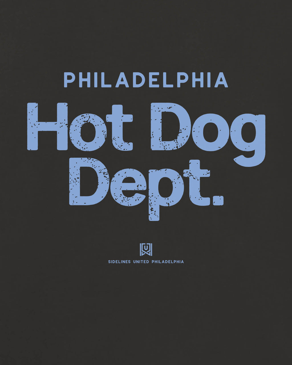 Philly Hot Dog Dept Tee - Washed Black / Blue - Zoom