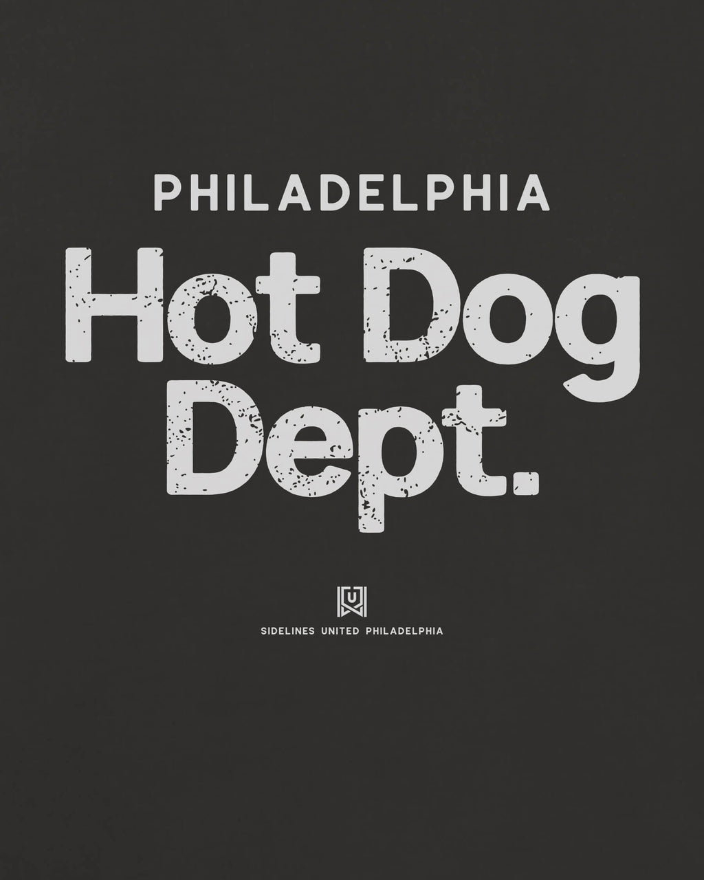 Philly Hot Dog Dept Tee - Washed Black / White - Zoom