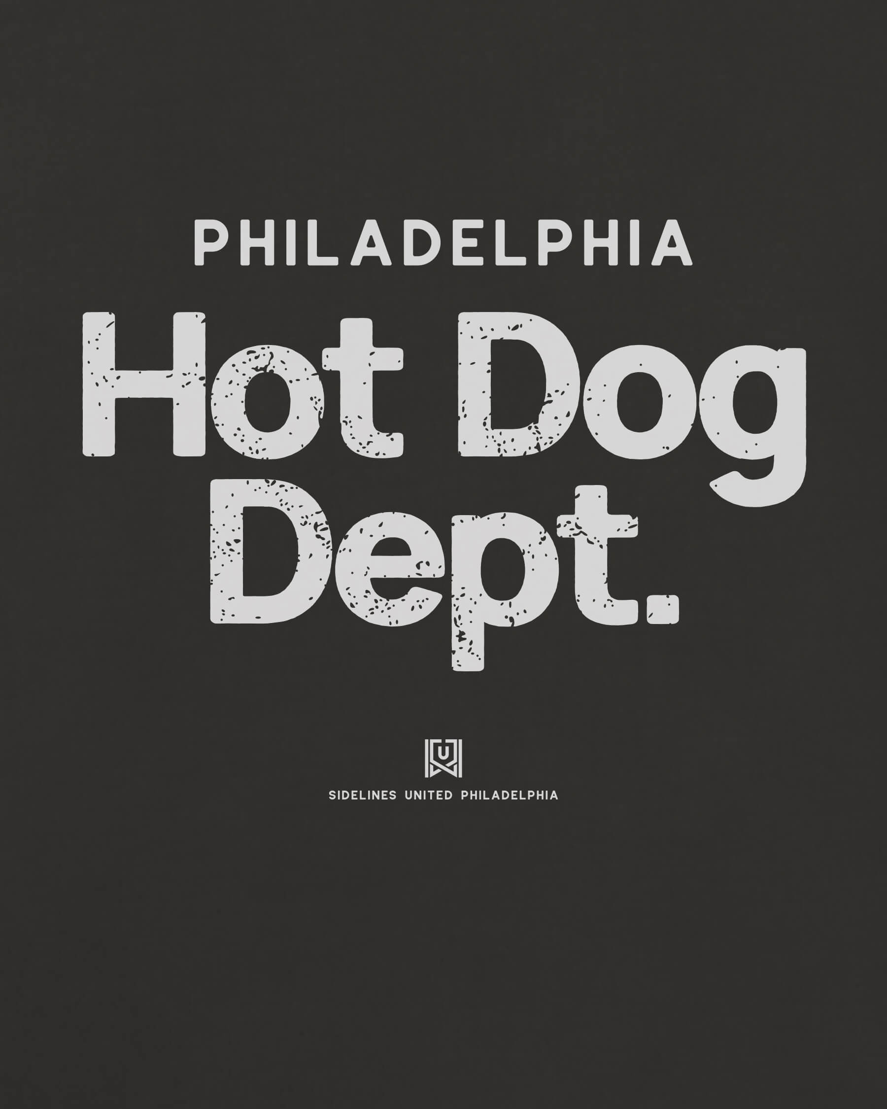 Philly Hot Dog Dept Tee - Washed Black / White - Zoom