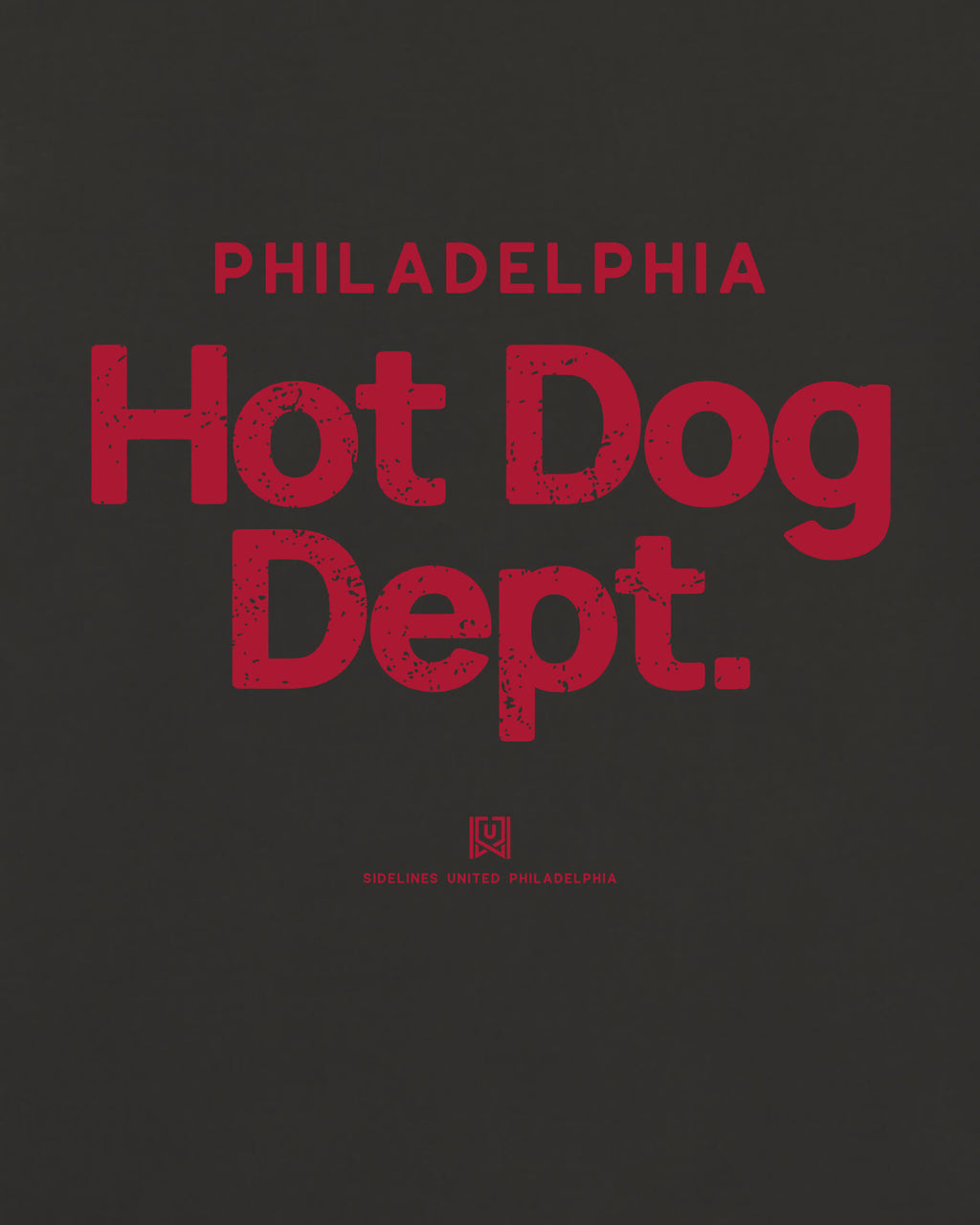 Philly Hot Dog Dept Tee - Washed Black / Red - Zoom