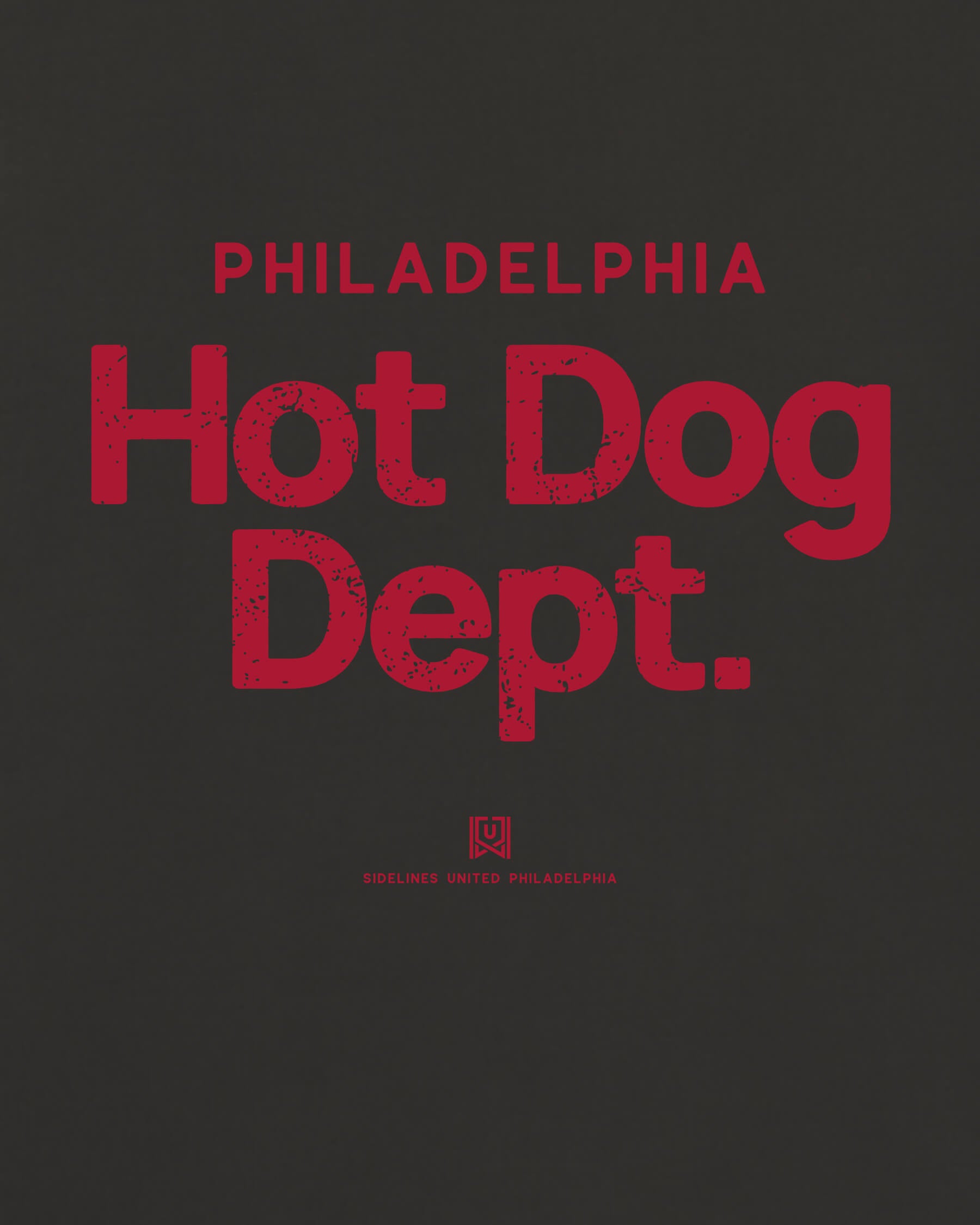 Philly Hot Dog Dept Tee - Washed Black / Red - Zoom